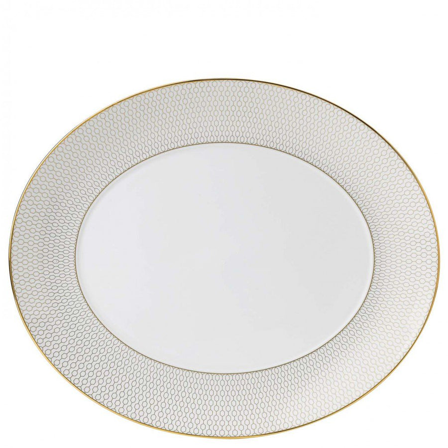 Gio Gold Oval Serving Dish 33cm