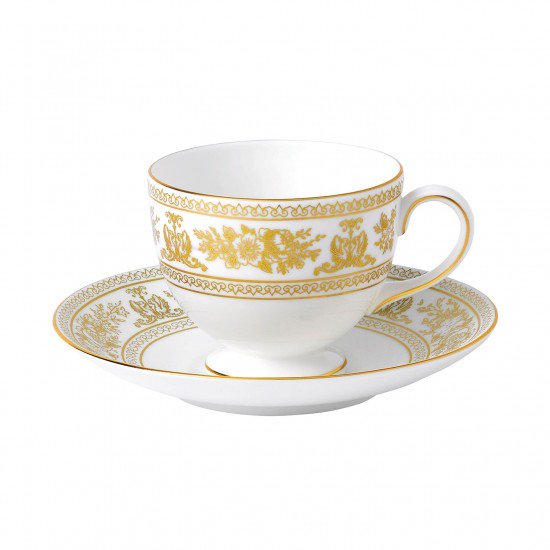 Gold Columbia Leigh Cup And Saucer
