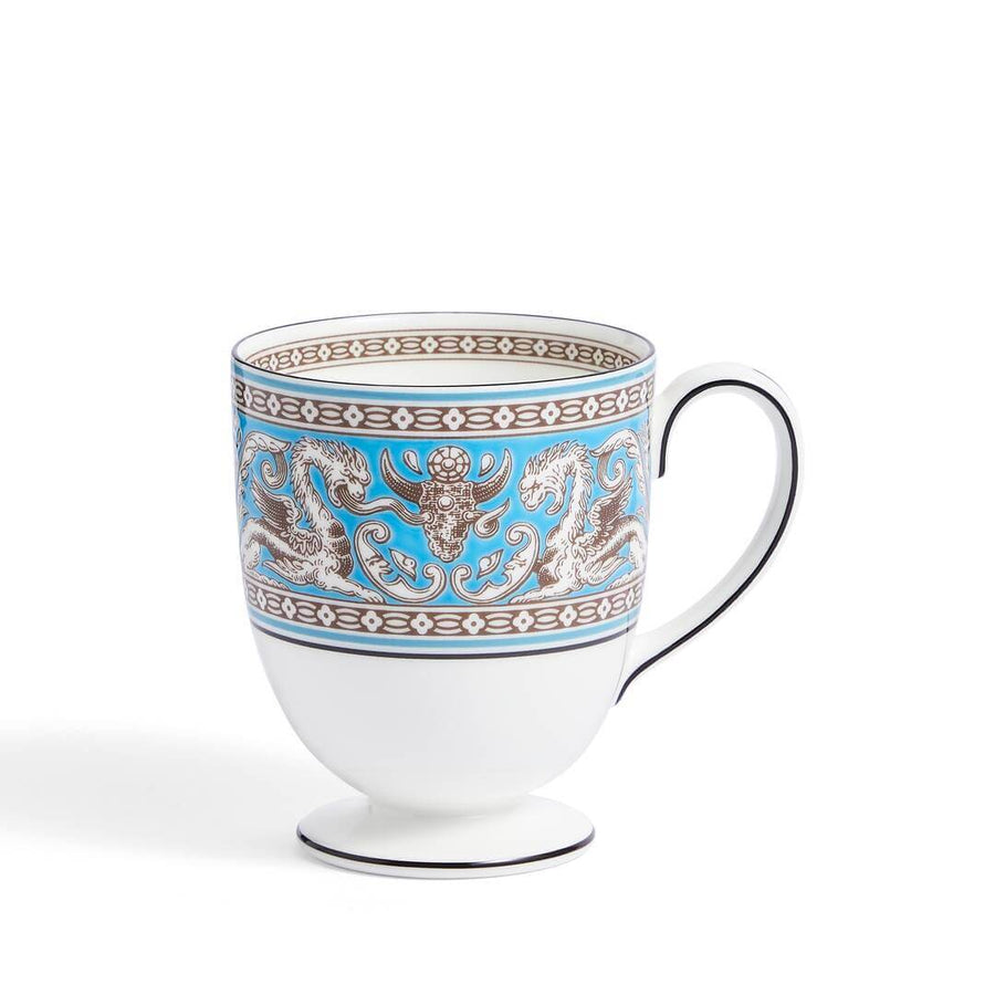 Florentine Turquoise Footed Mug