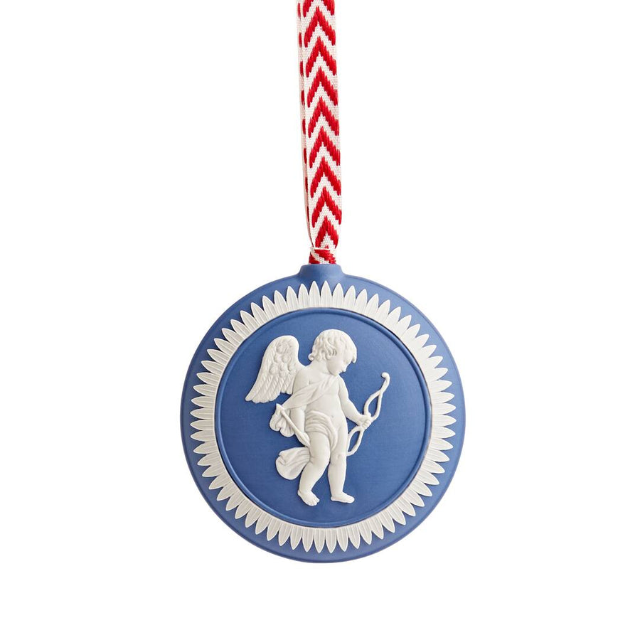 Christmas Jasper Ornament Cupid Saxon Blue