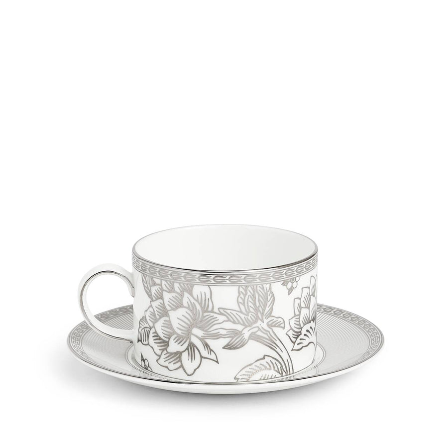 Silver Tonquin Teacup & Saucer
