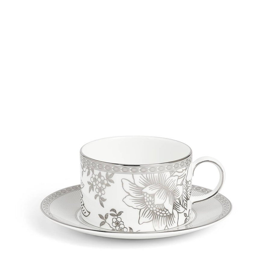 Silver Tonquin Teacup & Saucer