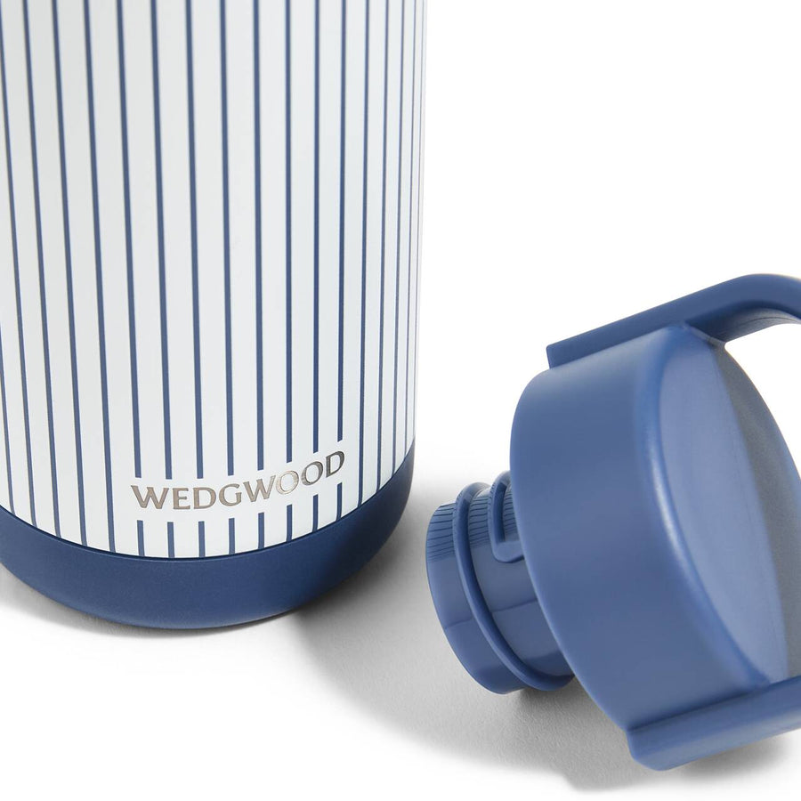 Gio Insulated Bottle 500ml Pinstripe White