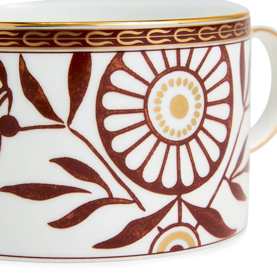 Red Splendour Teacup & Saucer, Set of 2