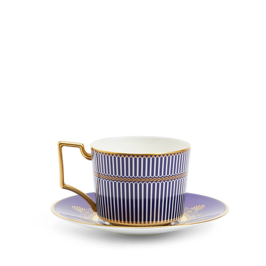 Anthemion Blue Teacup and Saucer