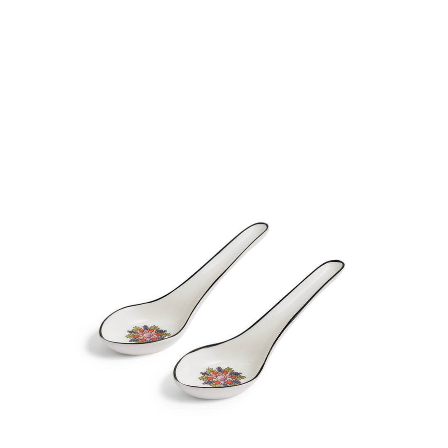 Florentine Turquoise Chinese Soup Spoon, Set of 2