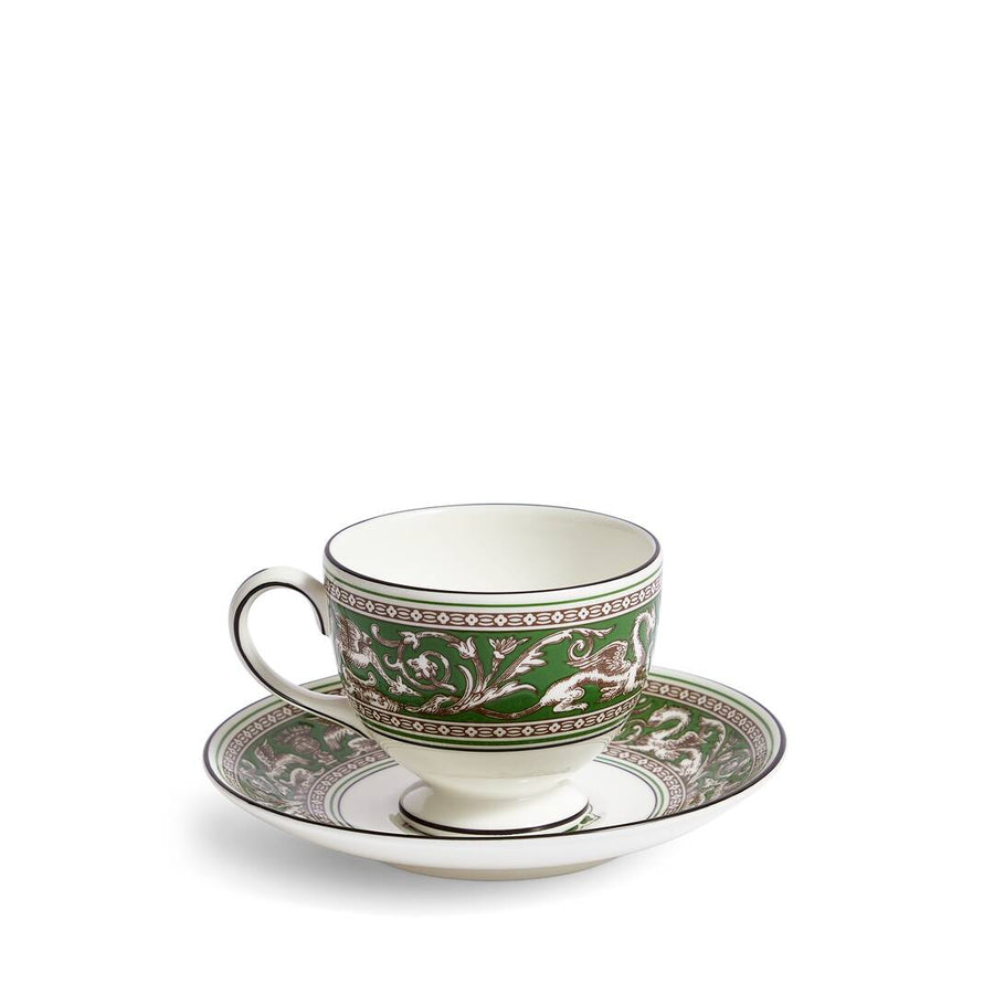 Florentine Verde Teacup and Saucer