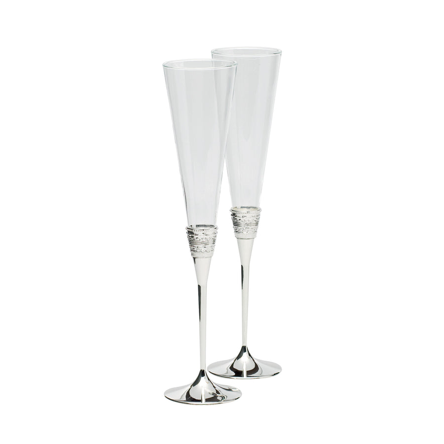 Vera Wang With Love Silver Toasting Flute (Set of 2)