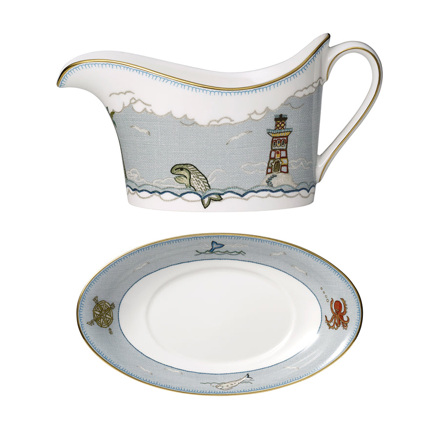 Sailor's Farewell Sauce Boat & Stand