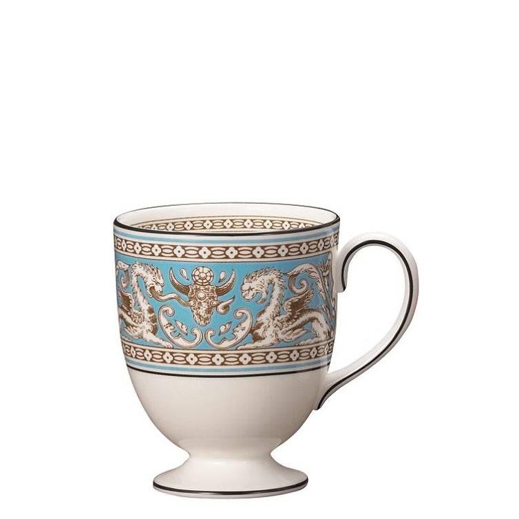 Florentine Turquoise Footed Mug