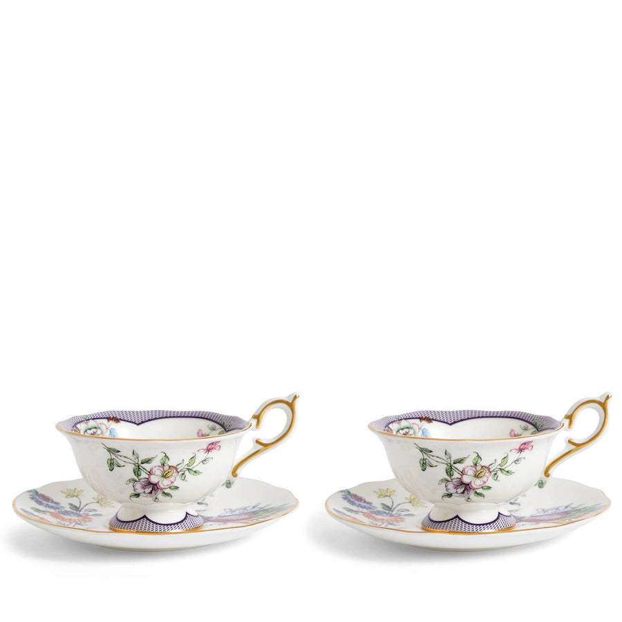 Fortune Teacup and Saucer, Set of 2