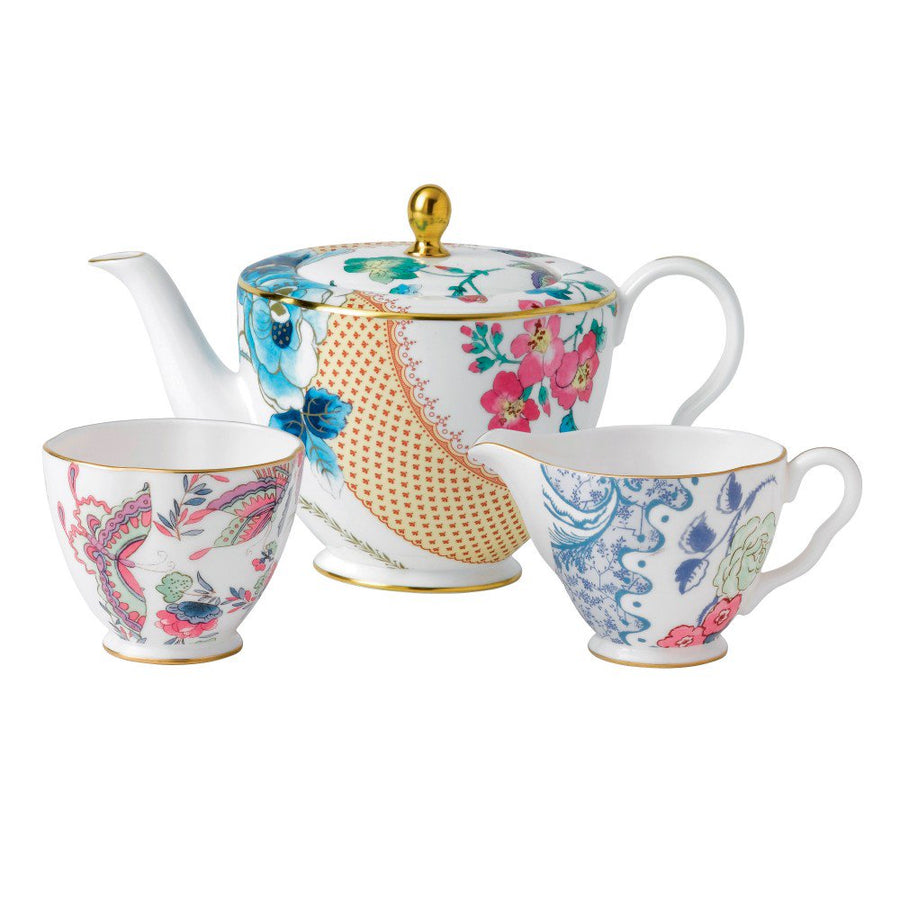 Butterfly Bloom 3 Piece Set: Teapot, Sugar and Cream