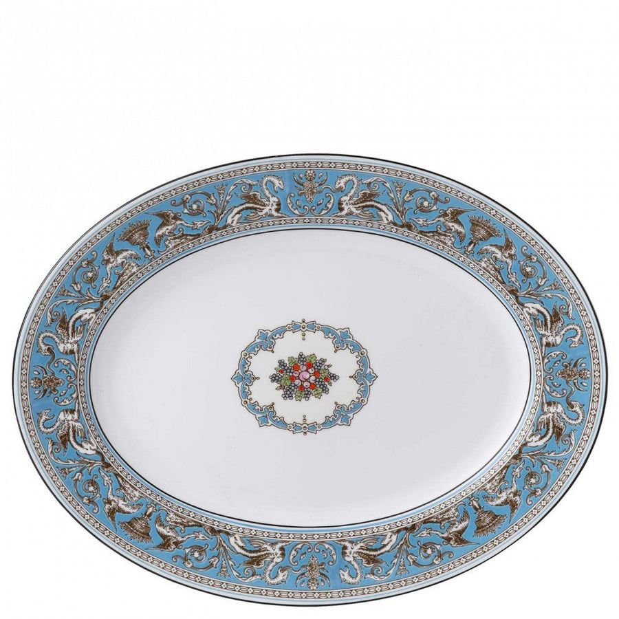 Florentine Turquoise Oval Dish 35cm